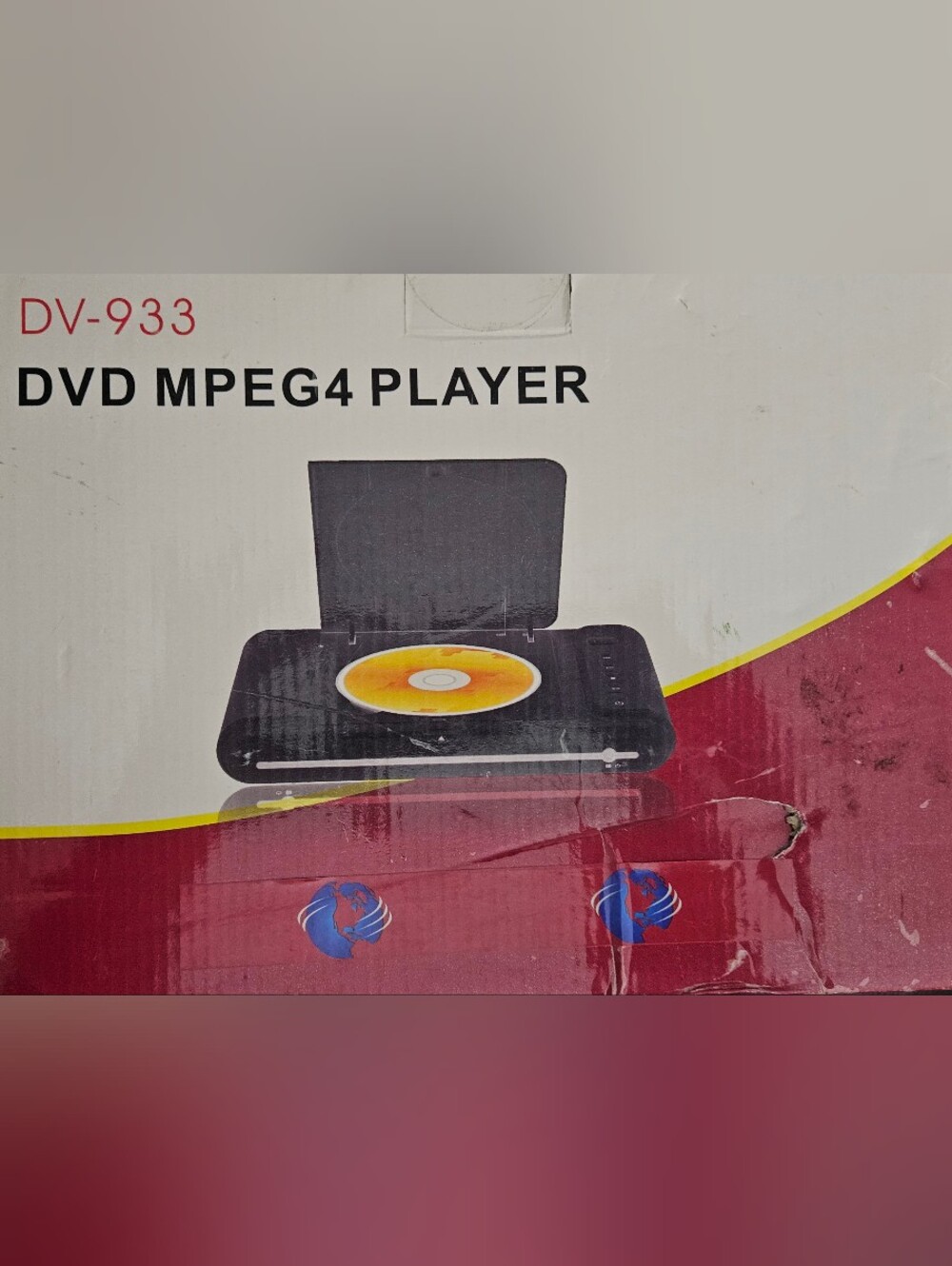 DV-933 DVD MPEG4 DVD CD JPEG PLAYER REMOTE CONTROL NEW With Box Adapter Cords